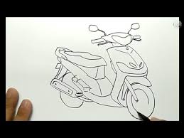 Ketemu emak emak naik motor matic dialan??? Cara Menggambar Motor Matic Dengan Mudah Dan Cepat Youtube