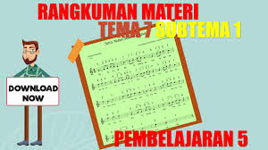 Download ringkasan materi tema 7 kelas 5. Rangkuman Materi Tema 7 Subtema 1 Pembelajaran 5 Kelas 4 Youtube