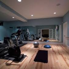 Home Gym In Basement Great Floors Color And Use Of Mirrors Gym Room At Home Home Gym Decor Home Gym Mirrors
