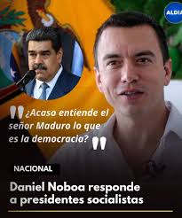 Daniel Noboa, presidente electo del #Ecuador, responde a posturas de  presidentes socialistas sobre su victoria. Revise el primer comentario. . .  . #NoticiasALDIA