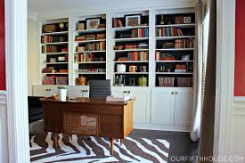 Home Office With New Built In Bookcases Built In Bookcase Home Office Design French Doors Interior