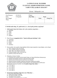 Check spelling or type a new query. Latihan Soal Uas Bahasa Indonesia Kelas 10 Semester 1