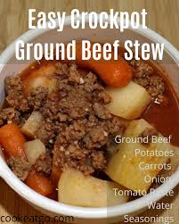 Crockpot Ground Beef Stew Recipe Ground Beef Stews Ground Beef Stew Recipes Hamburger Stew