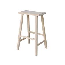 Storage stools are an ingenious concept where the stool has a removable lid that doubles as a seat to reveal a storage box area. 29 Saddle Seat Barstool Unfinished International Concepts Target