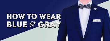 Royal blue black promo blazer for men rose jaquard print slim fit blazer stylish blazer business casual party wedding suit coat. How To Wear Blue Gray Color Combinations For Blues Greys In Menswear