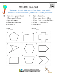 Http Www Math Salamanders Com Images 4th Grade Geometry Riddles 4b Gif Geometry Worksheets Math Worksheets Math Geometry