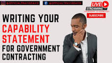 Writing Your Capability Statement For Government Contracting - YouTube