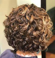 Short Curly Golden Bronde Hairstyle In 2020 Short Natural Curly Hair Short Curly Bob Hairstyles Curly Bob Hairstyles