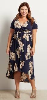 Plus Size Hi Low Midi Dress Love The Empire Ish Waist Very Flattering For Apple Shape Dresses For Apple Shape Apple Shape Outfits Plus Size Outfits