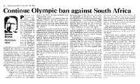 Jan 22, 2021 · an excerpt on south africa from the annual human rights watch publication, world report 2021: Continue Olympic Ban Against South Africa On Jstor