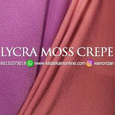 Memilih jenis kain hijab nyatanya sangat diperlukan agar tetap nyaman melakukan aktivitas. Kain Plain Lycra Moss Crepe Lycra Crepe Fabric