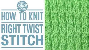 I've used the right twist stitch in my grapevine & jesse slouch beanies (patterns available in shops. How To Knit The Right Twist Stitch New Stitch A Day