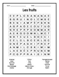French Fruits Word Search Puzzle Mots Caches Francais Sur Les Fruits Thanksgiving Words Spring Words Thanksgiving Word Search