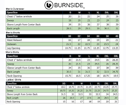 Burnside Size Chart