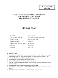 Prediksi soal unbk smk 2019. Soal Usbn Gambar Teknik Pdf