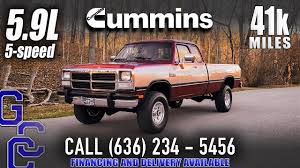 1st gen dodge cummins sweepline. First Gen Cummins 12v For Sale 1993 Dodge Ram W 250 Le 4x4 Stick Shift Diesel With Only 41k Miles Youtube