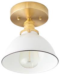 But the right ceiling decor can truly change the atmosphere of your home. Industrial White Dome Shade Gold Ceiling Light Farmhouse Flush Mount Ceiling Lighting By Peared Creation Houzz