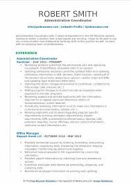 Administrative coordinator job description template. Administrative Coordinator Resume Samples Qwikresume
