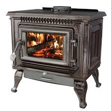 Ashley Hearth Products 2 000 Sq Ft Epa Certified Mahogany Enameled Porcelain Cast Iron Wood Stove With Blower Awc31m The Home Depot Wood Stove Cast Iron Stove Wood