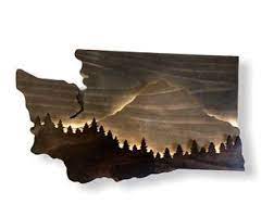 Mountain Wall Art Light Up In 2021 Wood Art Projects Wood Wall Art Diy Mountain Wall Art