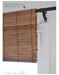 For another simple window covering. The Painted Hive Quilt Cover Curtains And A Faux Bamboo Blind Blinds Bamboo Blinds Matchstick Blinds