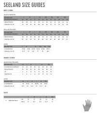 Seeland Size Guide