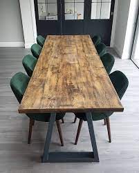 116x24x29.5 (seating for 14, custom dimensions available) glass: Loving These Emerald Green Dining Chairs Supplied By The Client In Howth Dublin We Think They Wo Green Dining Chairs Bespoke Dining Table Dining Table Chairs