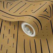 Peel & Stick Wallpaper 6ft x 2ft - Mudcloth Large Honey Mustard Autumn Line  Geometric Boho Cross Custom Removable Wallpaper by Spoonflower - Amazon.com