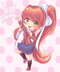 Happy Birthday Monika Fan Art By Shimayaeiko On Deviantart Monika is one of the five main girls in doki doki literature club.