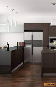 Beautiful modern kitchen with veneer and white high gloss cabinetry. Modern Wood Veneer Kitchen Cabinet Bathroom Cabinets Kitchen Style Cabinet