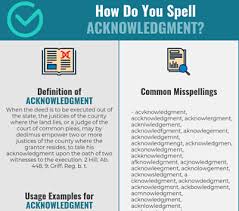 Correct Spelling For Acknowledgment Infographic Spellchecker Net
