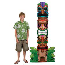 Tiki Totem Pole Cardboard Stand Up Oriental Trading Totem Pole Tiki Totem Totem