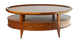 Coffee table 2 storage drawers open shelf scandinavian wooden white. Coco Oval Cofffee Table