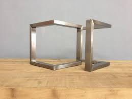 Steel Bench Legs 16 H X 16 W Bracket Metal Table Etsy Steel Table Base Steel Table Coffee Table Legs