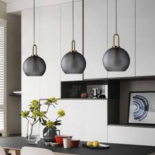 clear/smoke glass spherical hanging