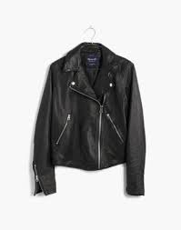 Women S Washed Leather Motorcycle Jacket Madewell