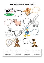 Old macdonald had a farm. Old Macdonald Had A Farm Esl Worksheet By Maud