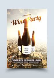 Wine Party Flyer Template On Behance Wine Parties Wine Party Flyer
