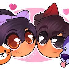 Chibi Headshots Of Aphmau And Aaron For Valentines Day This Style Is Available For Commissions 3 For 1 And 1 50 F Aphmau Aphmau And Aaron Aphmau Characters