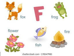 The full alphabet (lowercase first, then uppercase) should be taught over a series of lessons and reviewed each lesson. F For Words Images Stock Photos Vectors Shutterstock