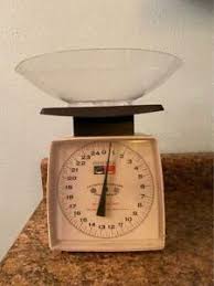 Green kitchen scale with bowl antique american flyer sled. Vintage Kitchen Scale Ebay