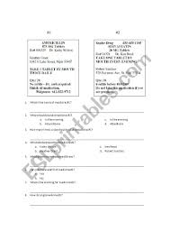 Creating a standard for medication prescription labels. Reading A Prescription Label Esl Worksheet By Nutteratnutwood