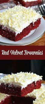 Red Velvet Brownies In 2020 Baking Sweets Red Velvet Brownies Brownie Recipes