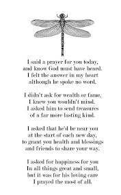 Birthday Prayer For My Humble Self I Said A Prayer For You Dragonfly Prayer Poems I Said A Image 9 Prayer Poems Prayer For My Friend Prayer For You