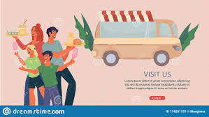 Todas las series infantiles gratis online. Street Food O Festival De Agricultores Pagina De Aterrizaje De Feria Con Food Truck Y Familia Stock De Ilustracion Ilustracion De Granjero Justo 174201137