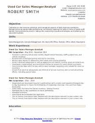 Start your new career right now! Used Car Sales Manager Resume Samples Qwikresume
