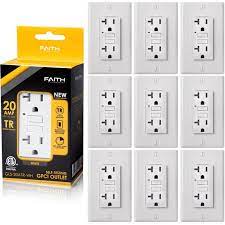 We did not find results for: Faith 20a Gfci Outlets Slim Tamper Resistant Gfi Receptacles With Wall Plate White 10 Pack Walmart Com Walmart Com