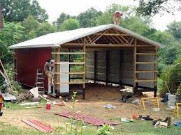Easiest Way How To Build A Pole Barn Step By Step Building A Pole Barn Pole Barn Designs Diy Pole Barn
