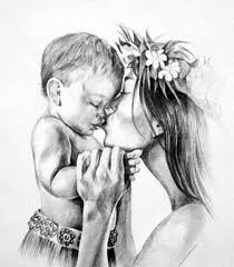 Happy Birthday Drawings For Your Mom I Would Love To Have Someone Draw A Picture Of Me And My Baby Girl Like This So Tender And Precious Baby Art Baby Drawing Love Drawings