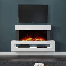 Read your selection guide to choosing the best and add more having the most realistic wall mount electric fireplace installed on your home wall will offer you a complete makeover to your room by making it. Amberglo White Wall Mounted Electric Fireplace Suite With Led Shelf Agl019 Appliances Direct Electric Fireplace Electric Fireplace Suites Fireplace Suites